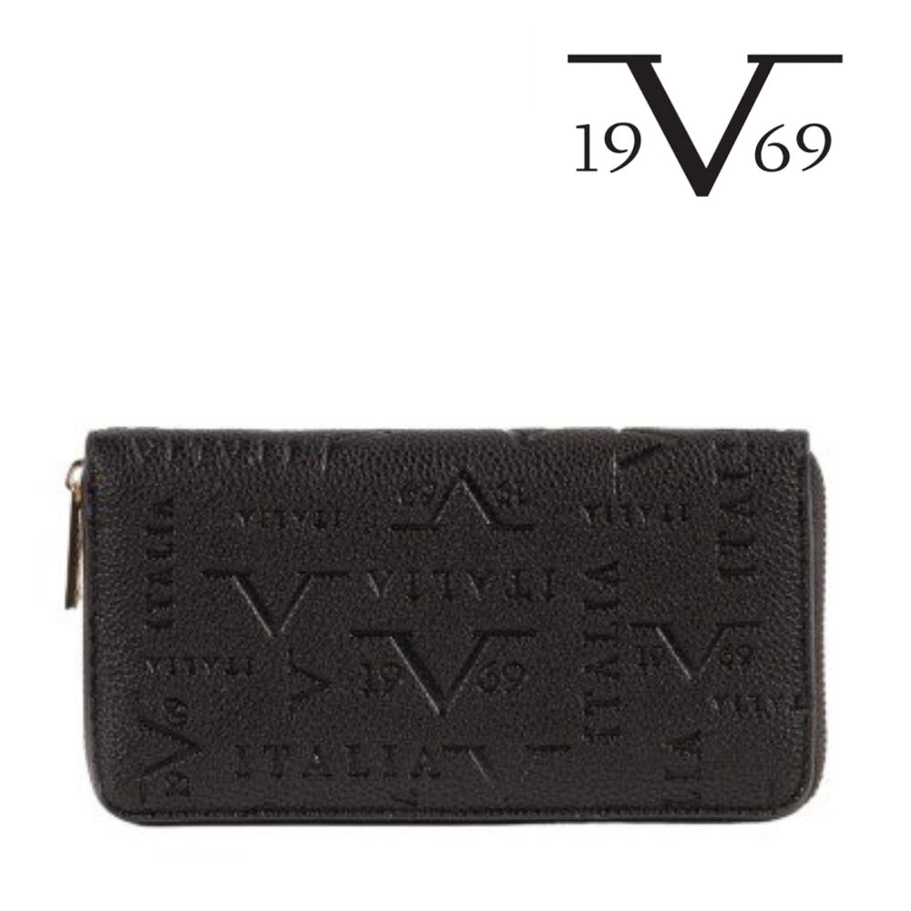 ITALIA BY VERSACE 1969- Candela Wallet - Black/Silver